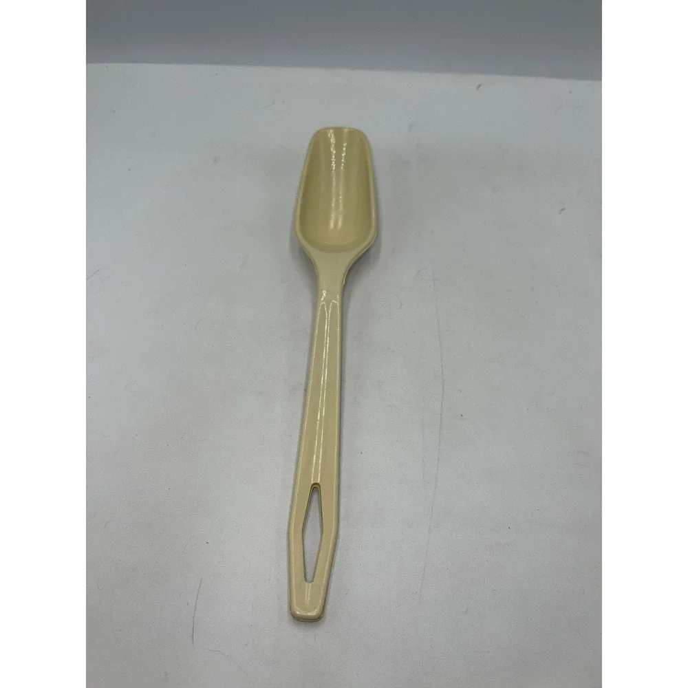 Vintage Melamine Mixing Spoon Kitchen Tool OS Beige Retro Scoop